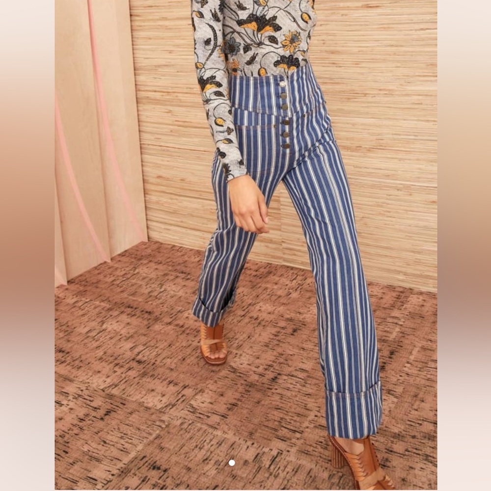 Ulla Johnson Marlowe Pant in
Engineer Stripe